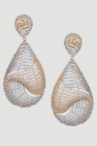 Zircons Embellished Earrings 