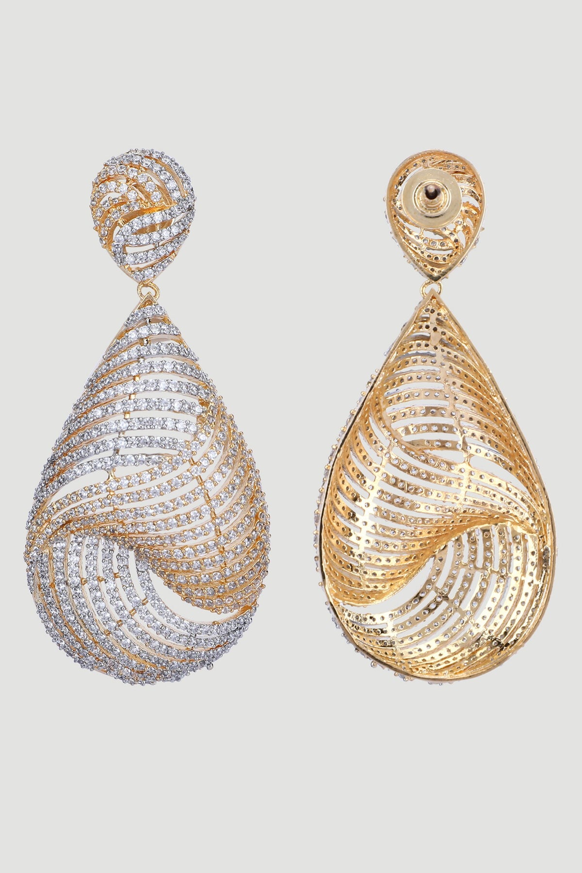 Zircons Embellished Earrings 