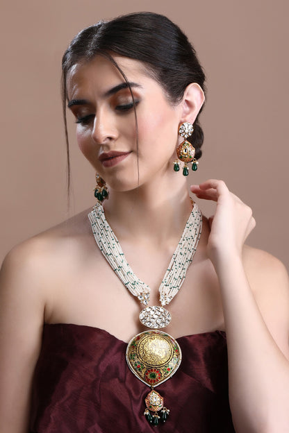 Beads & Stones Embellished Necklace Set 