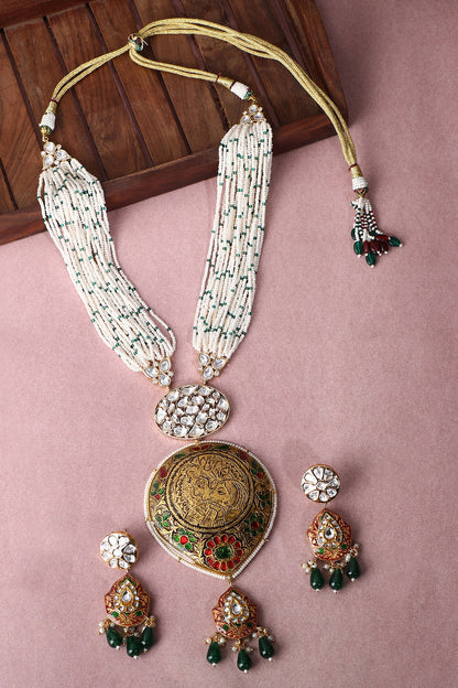 Beads & Stones Embellished Necklace Set 