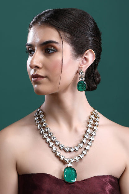 Zircons Embellished Necklace Set 