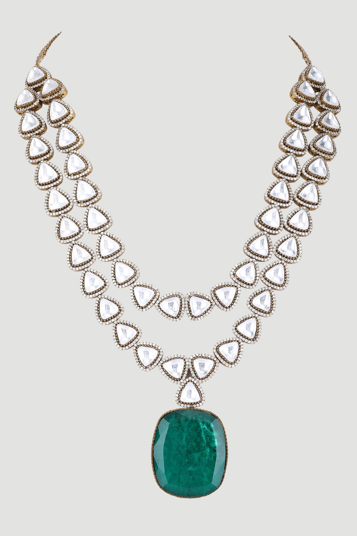 Zircons Embellished Necklace Set 