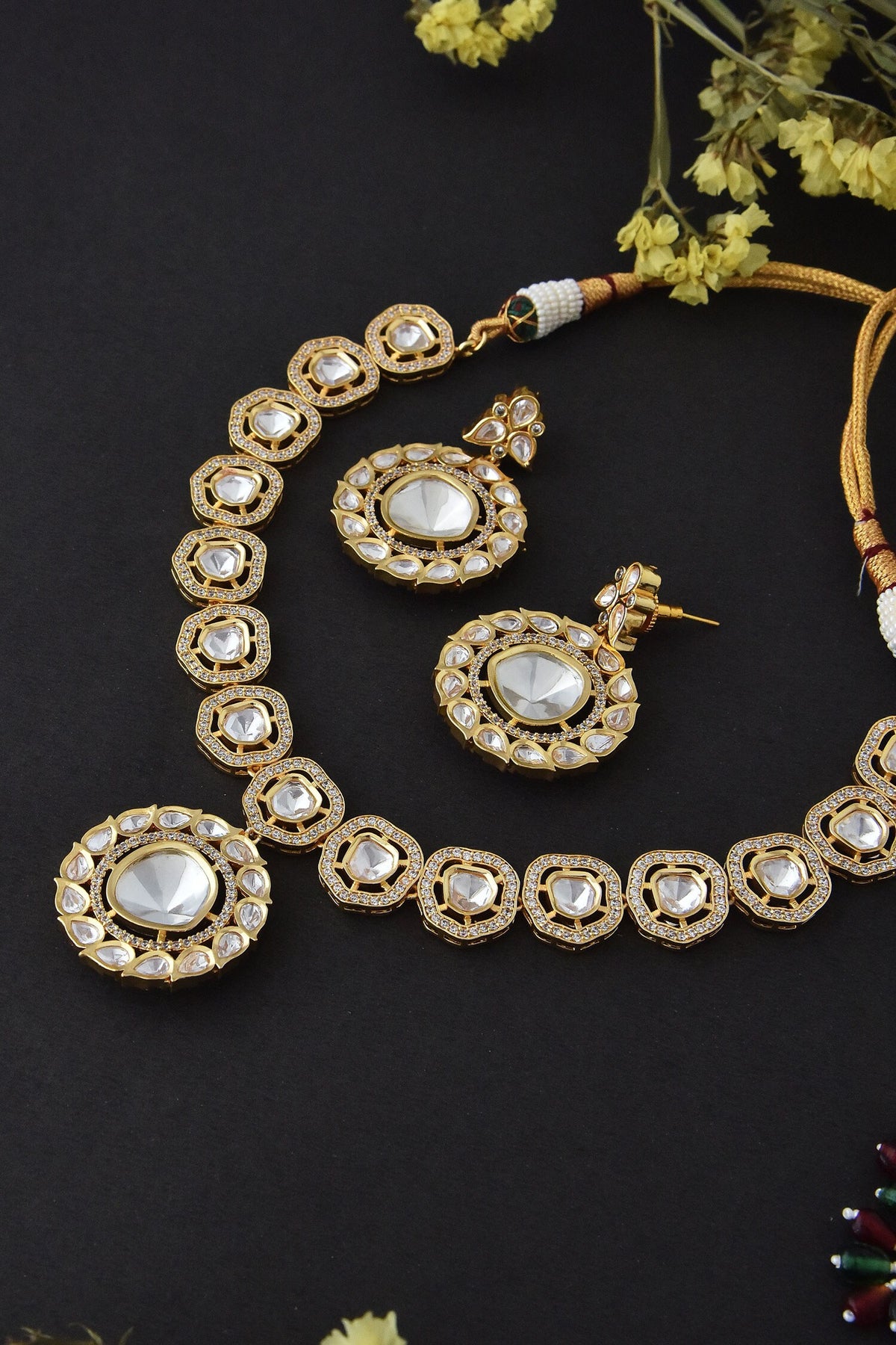 Polki Work Necklace Set 