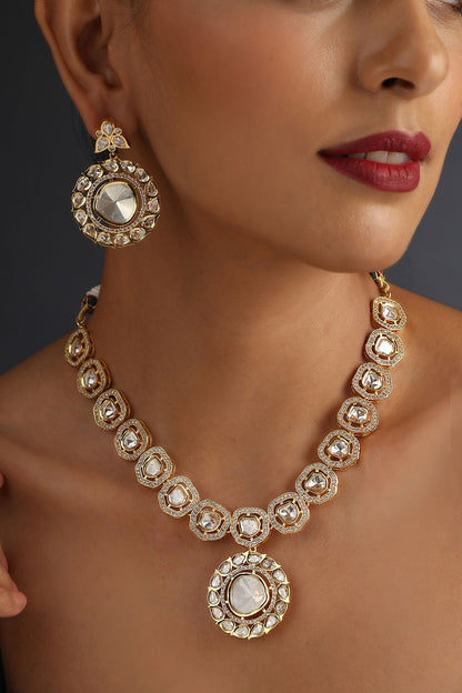 Polki Work Necklace Set 