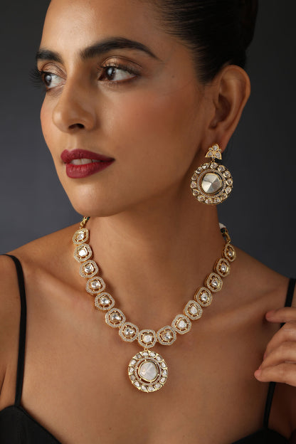 Polki Work Necklace Set 
