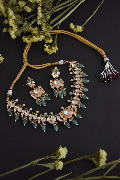 Uncut Polki Work Necklace Set 