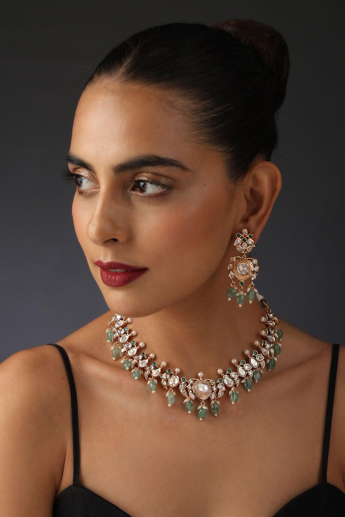 Uncut Polki Work Necklace Set 