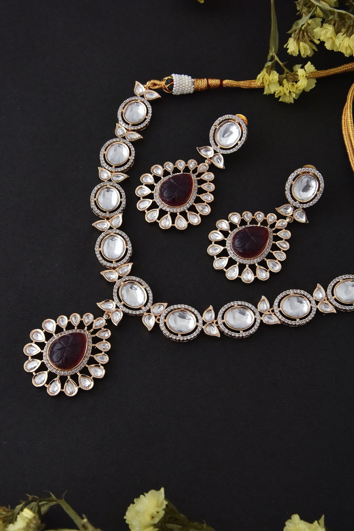 Embellished Pendant Necklace Set 