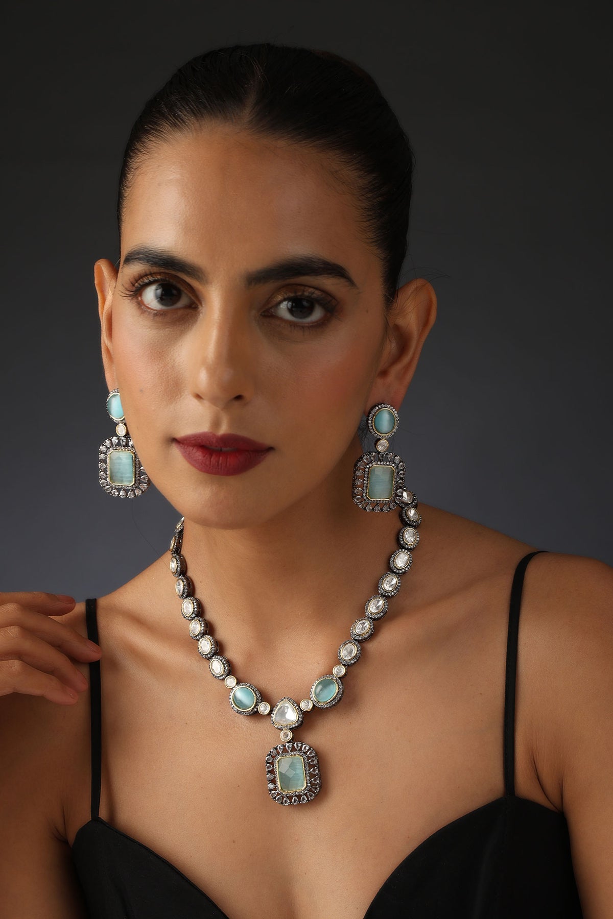 Uncut Polki Work Necklace Set 