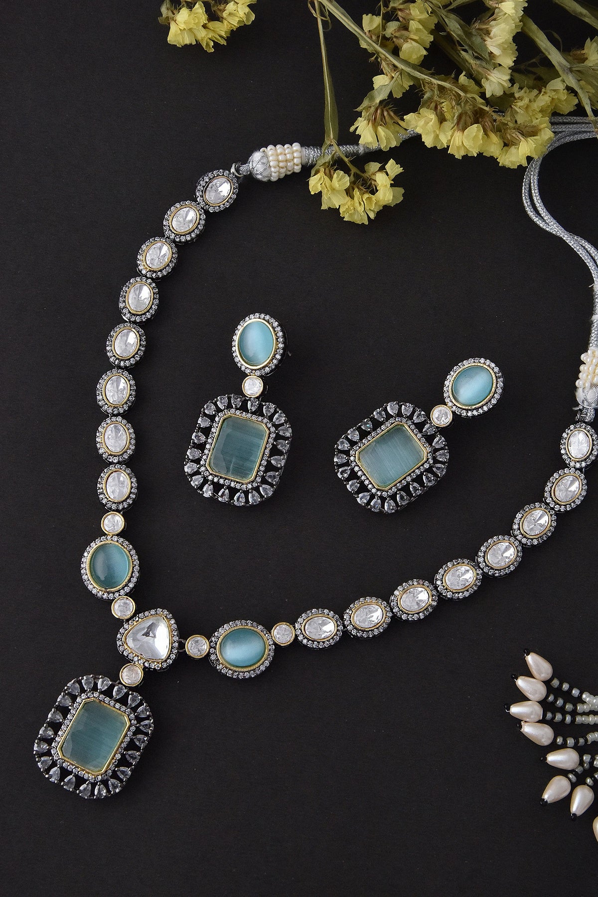 Uncut Polki Work Necklace Set 