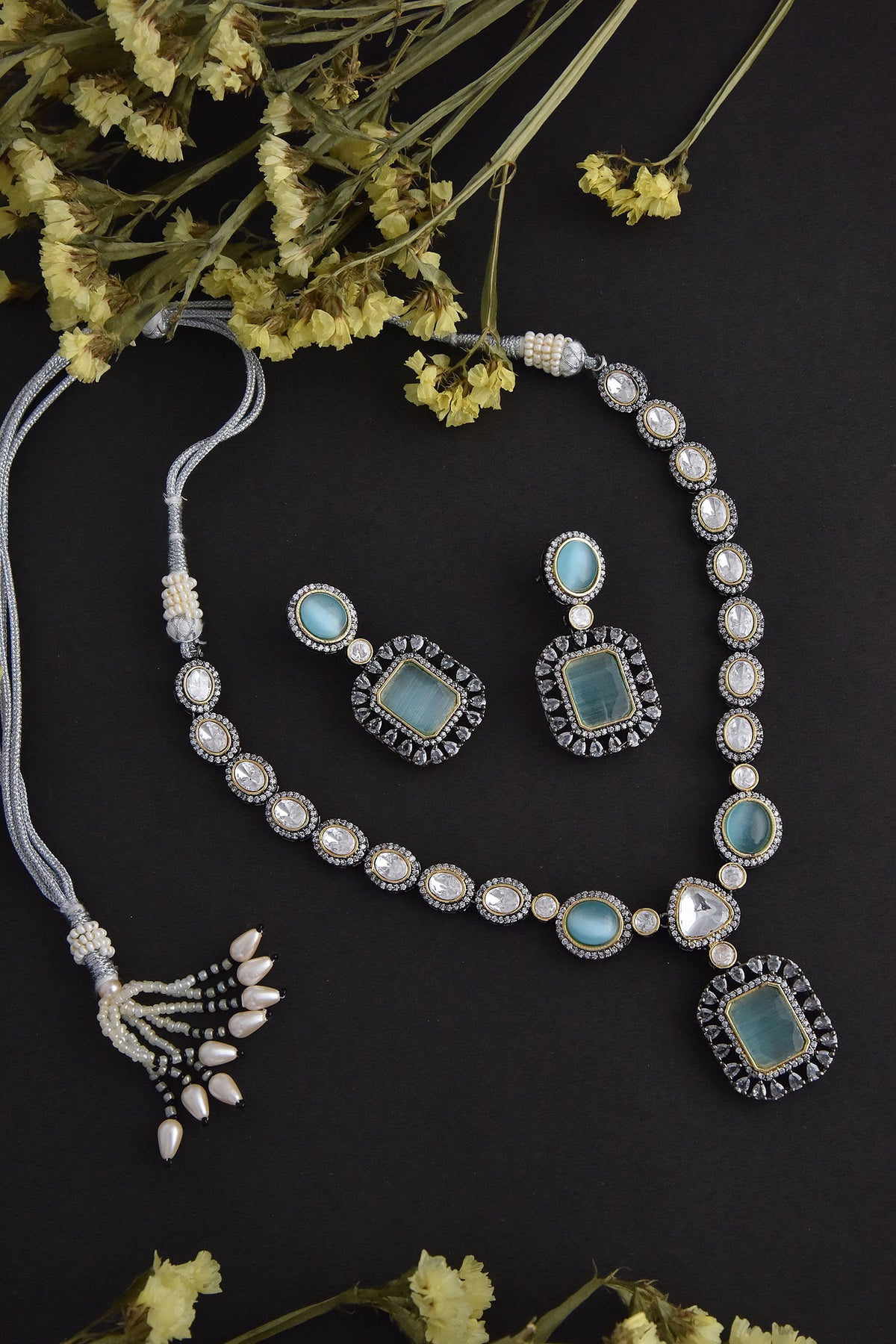 Uncut Polki Work Necklace Set 