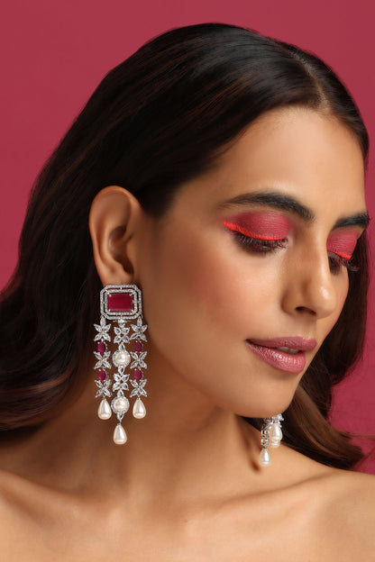 Zirconia Embellished Earrings 