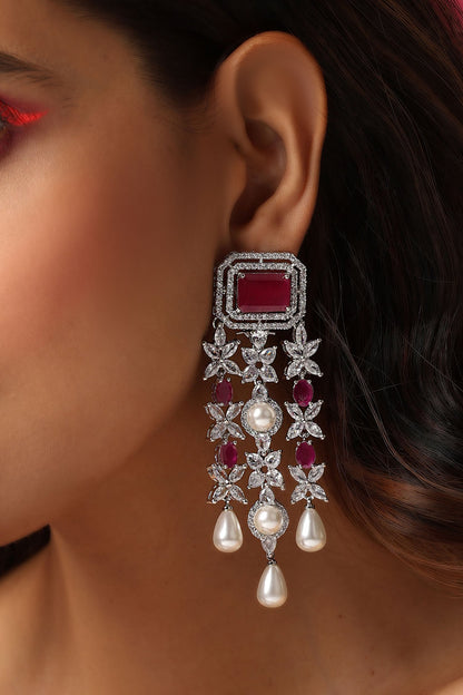 Zirconia Embellished Earrings 