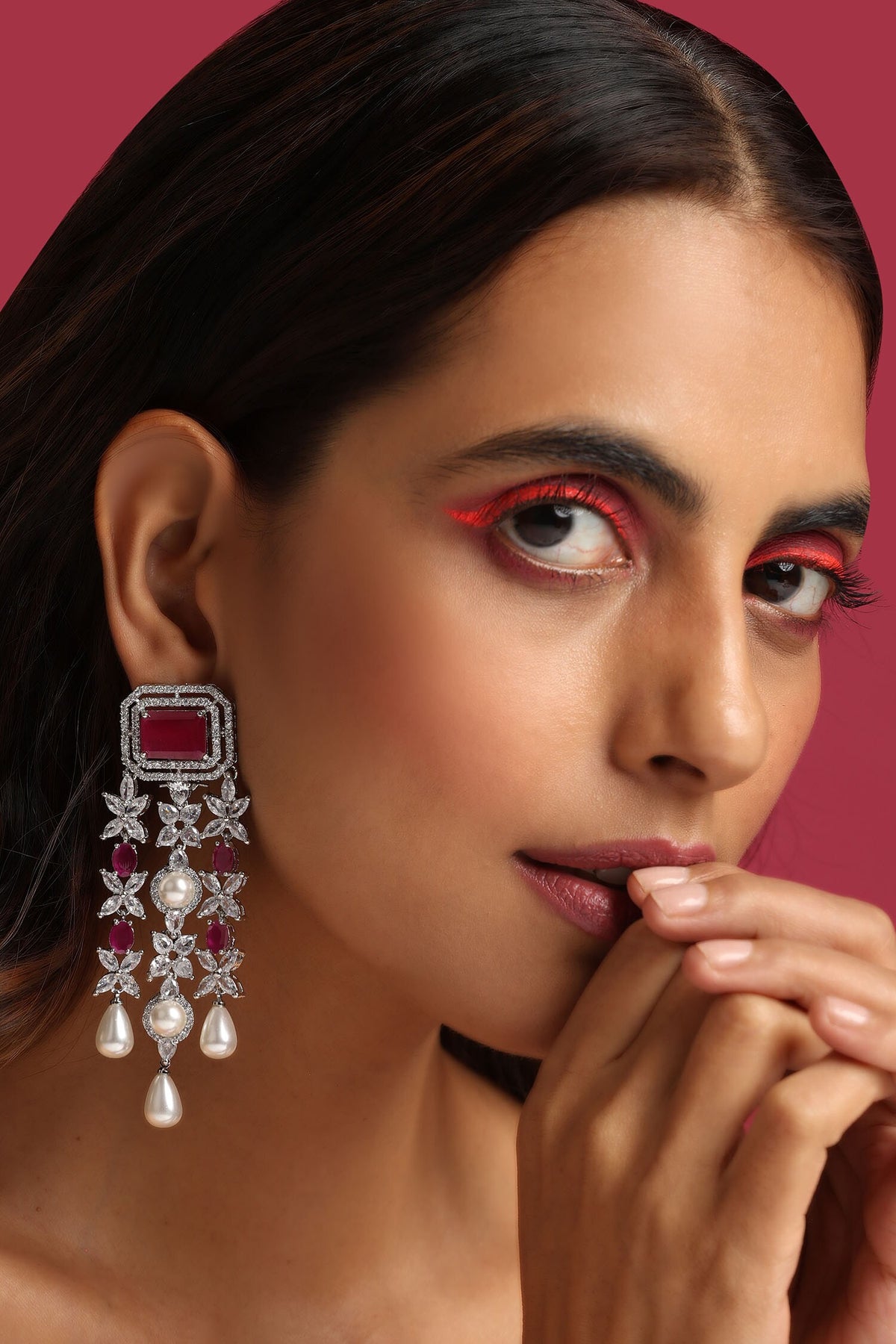 Zirconia Embellished Earrings 