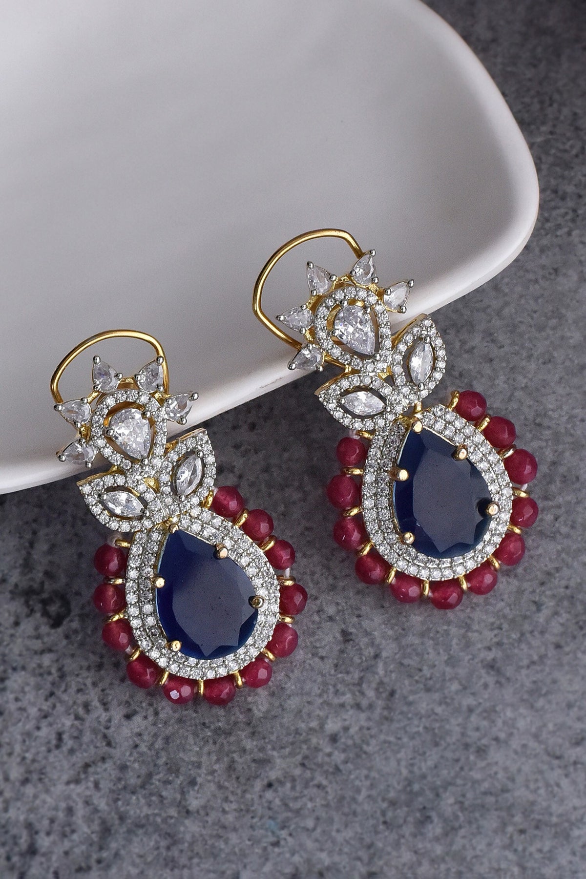 Zirconia Embellished Earrings 