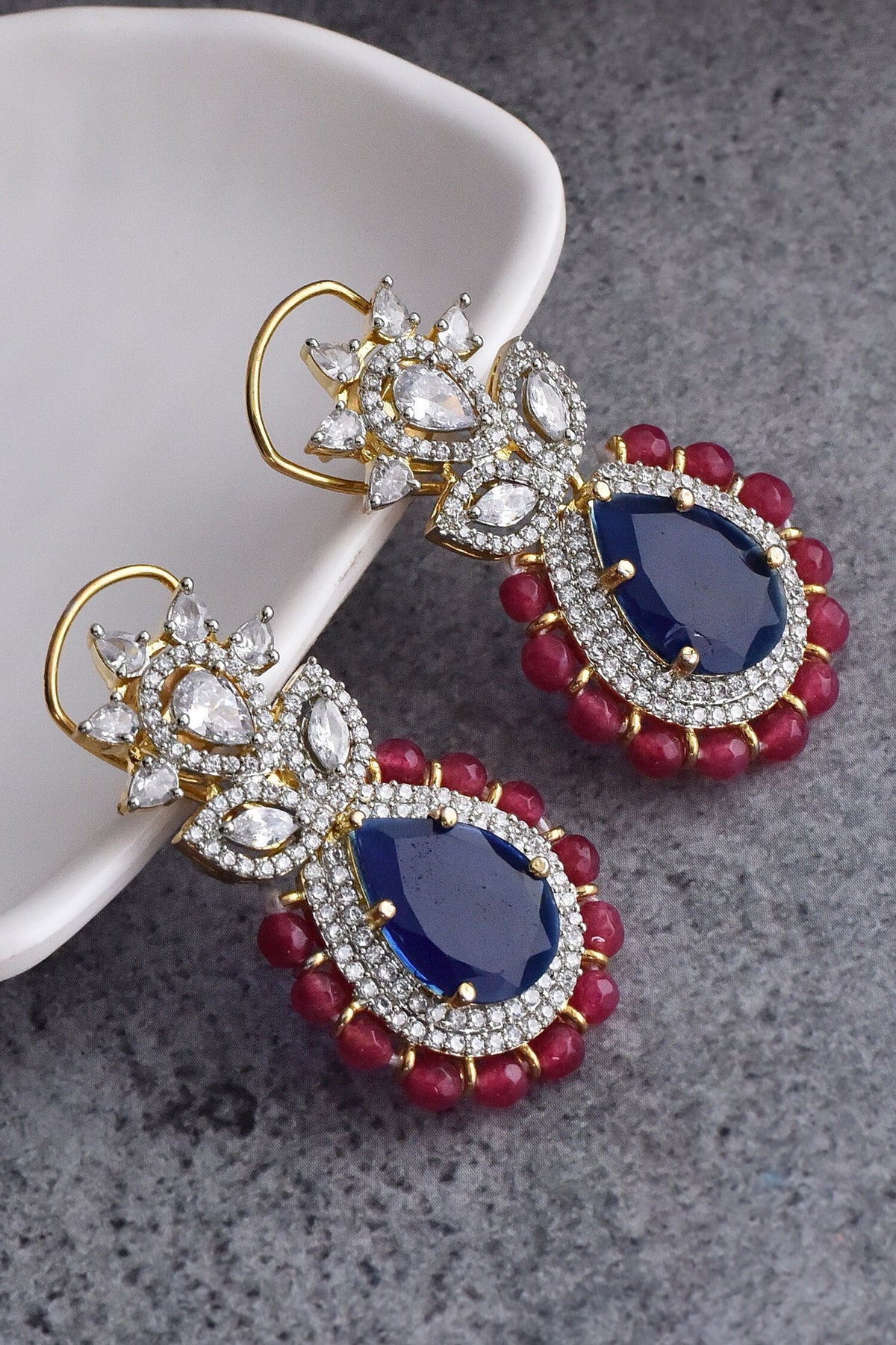 Zirconia Embellished Earrings 