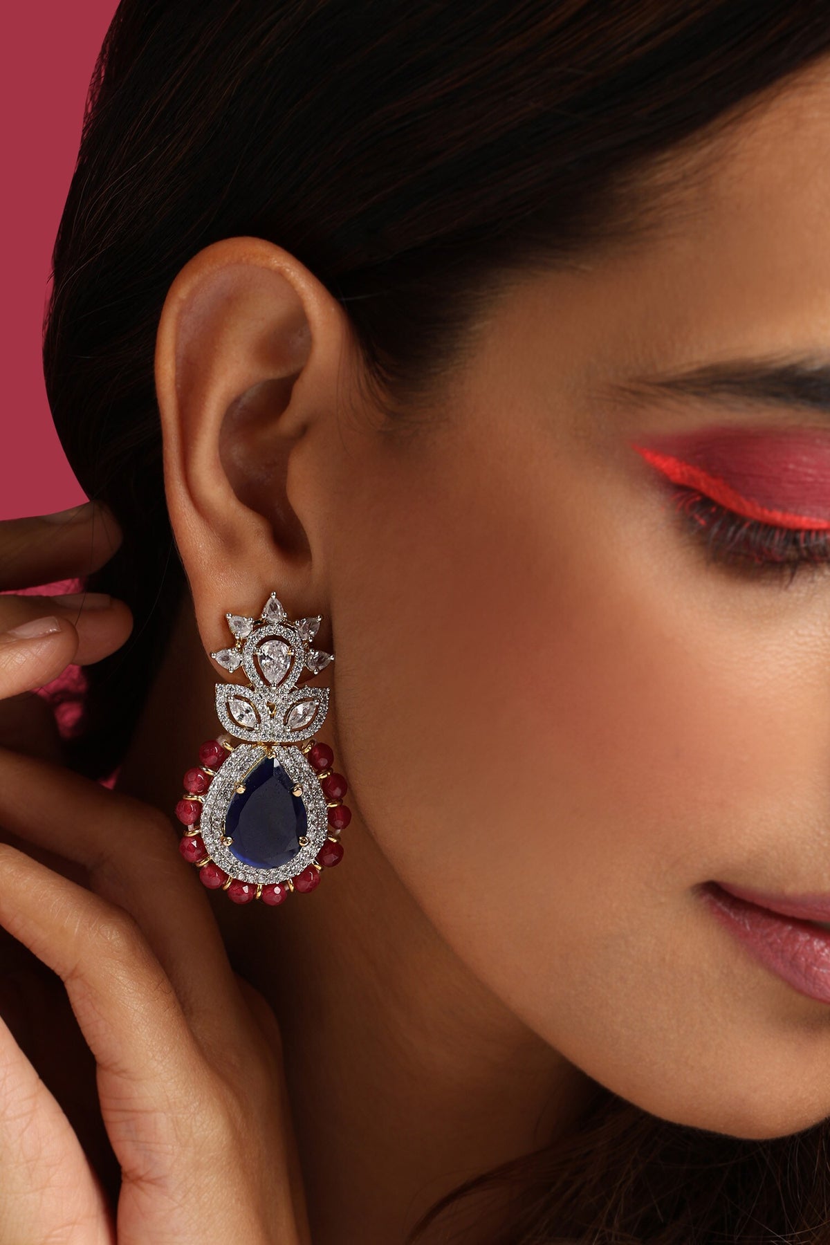 Zirconia Embellished Earrings 
