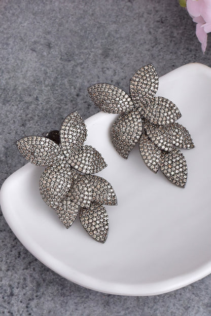 Zirconia Embellished Dangler Earrings 