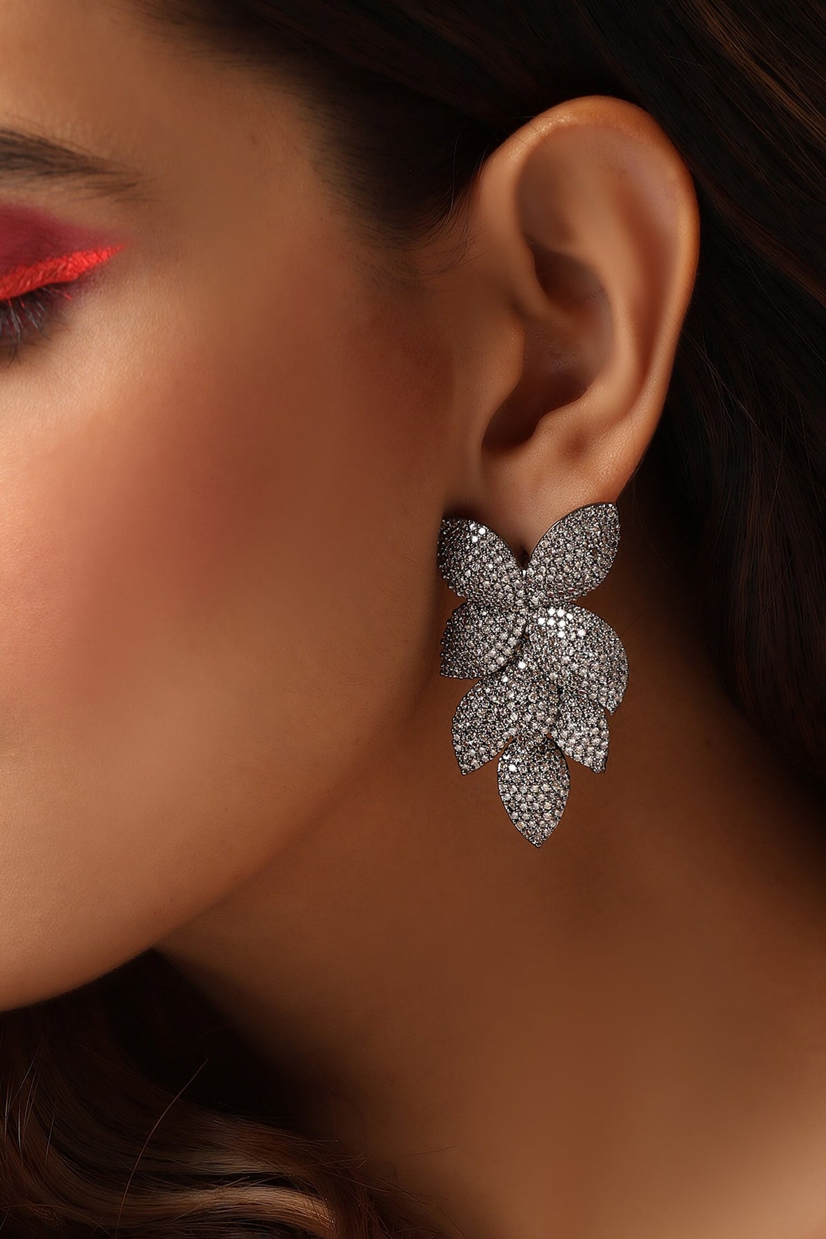 Zirconia Embellished Dangler Earrings 