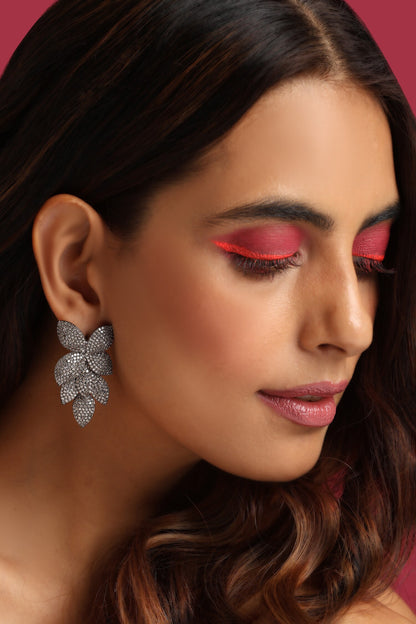 Zirconia Embellished Dangler Earrings 