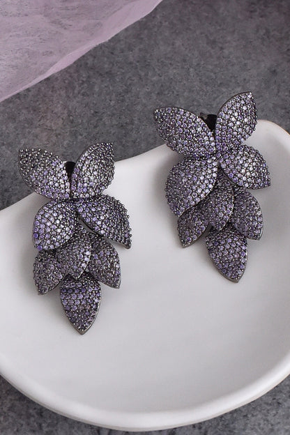 Zirconia Embellished Dangler Earrings 