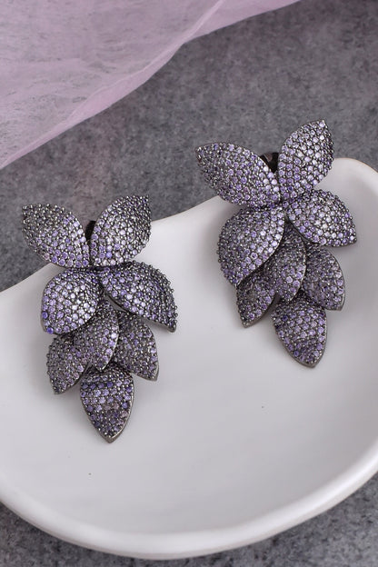 Zirconia Embellished Dangler Earrings 