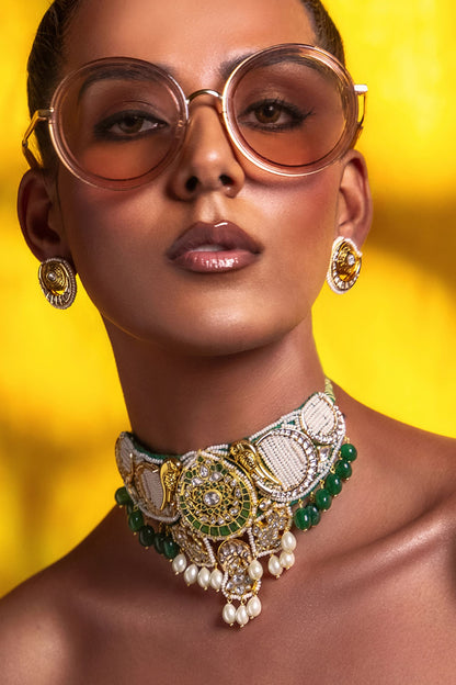 Evermore Pearls Embellished Choker Set 