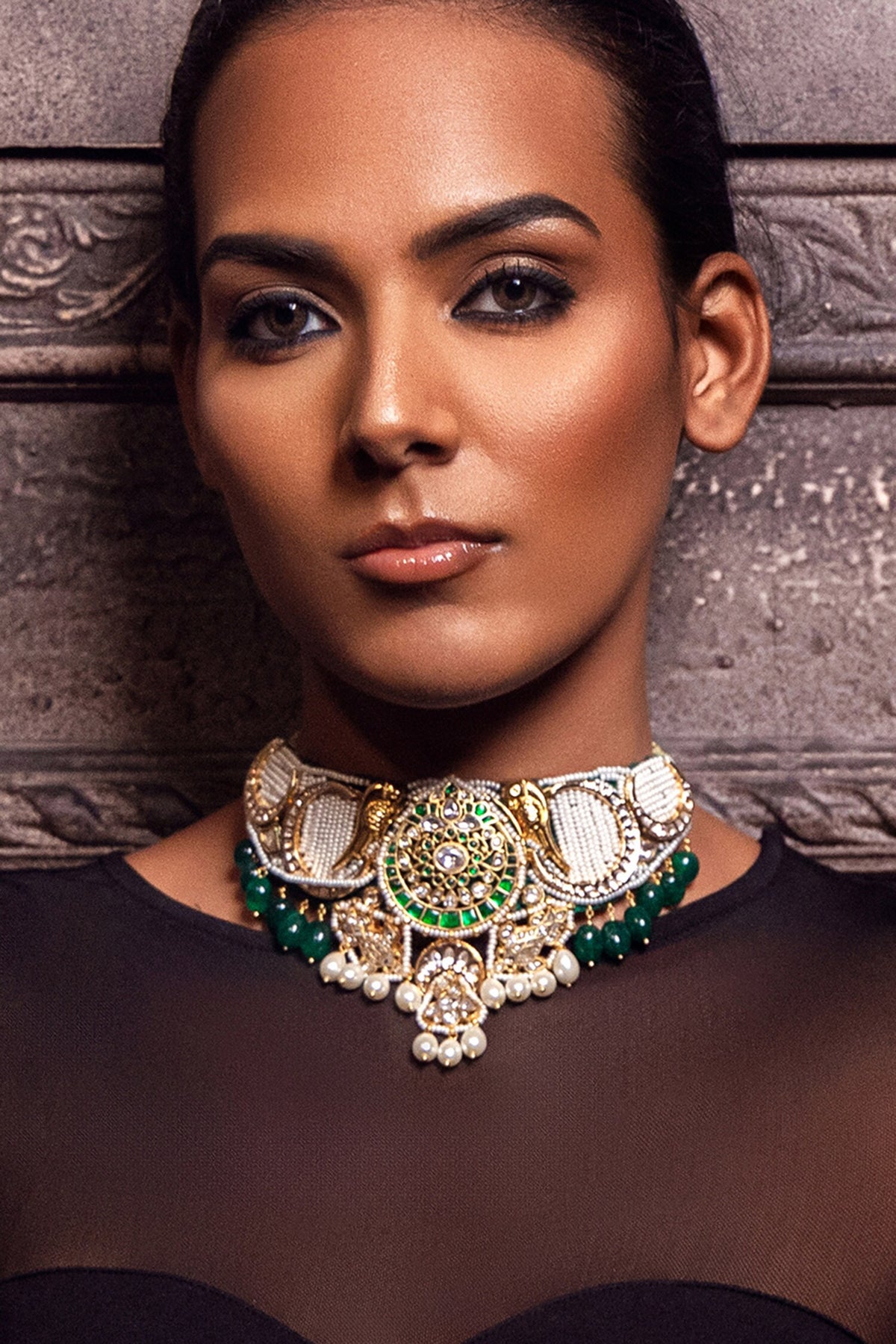 Evermore Pearls Embellished Choker Set 