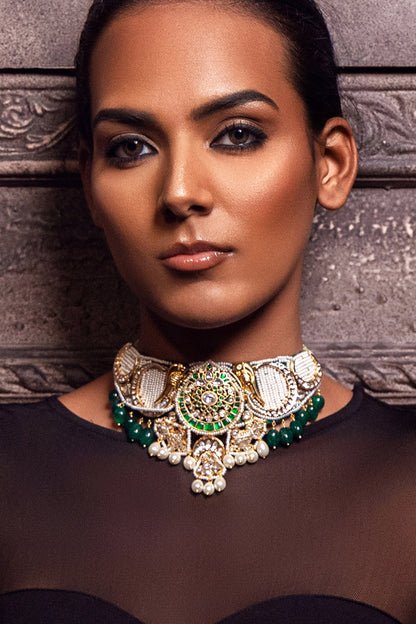 Evermore Pearls Embellished Choker Set 