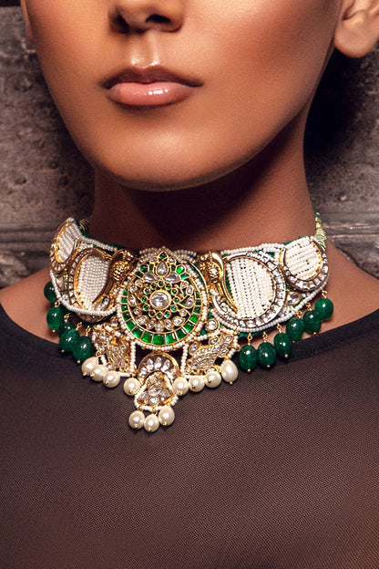 Evermore Pearls Embellished Choker Set 