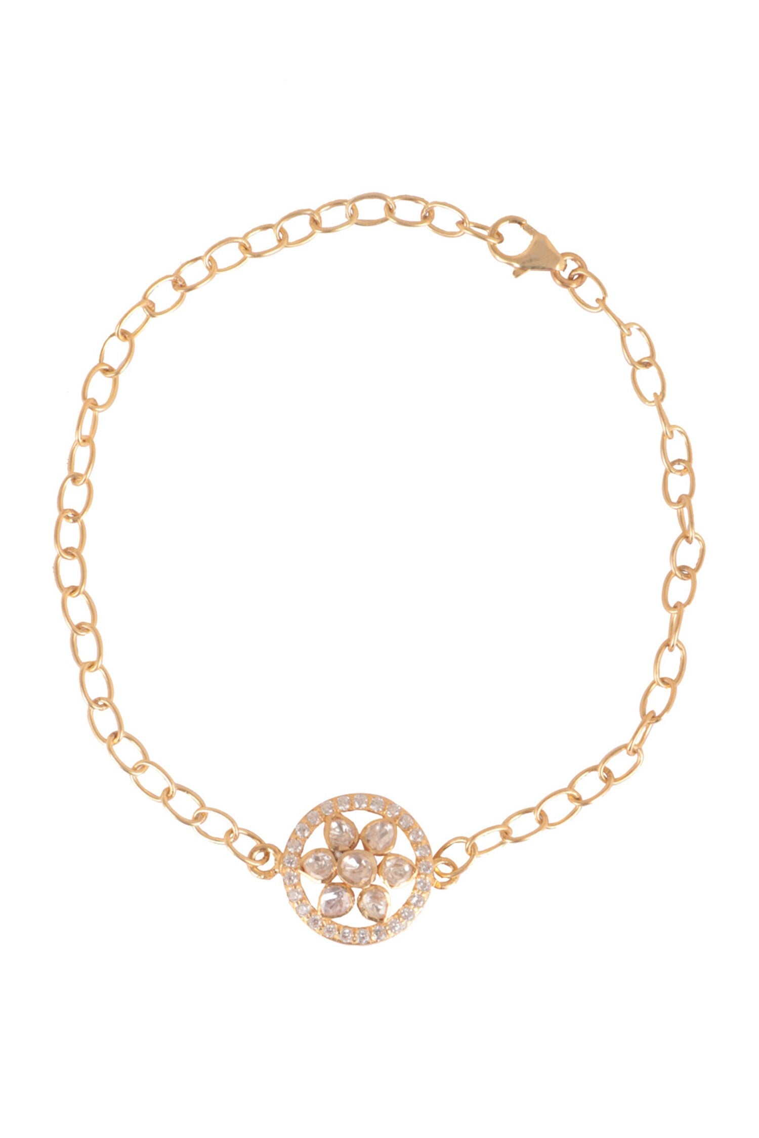 Moissanite Polki Embellished Bracelet 