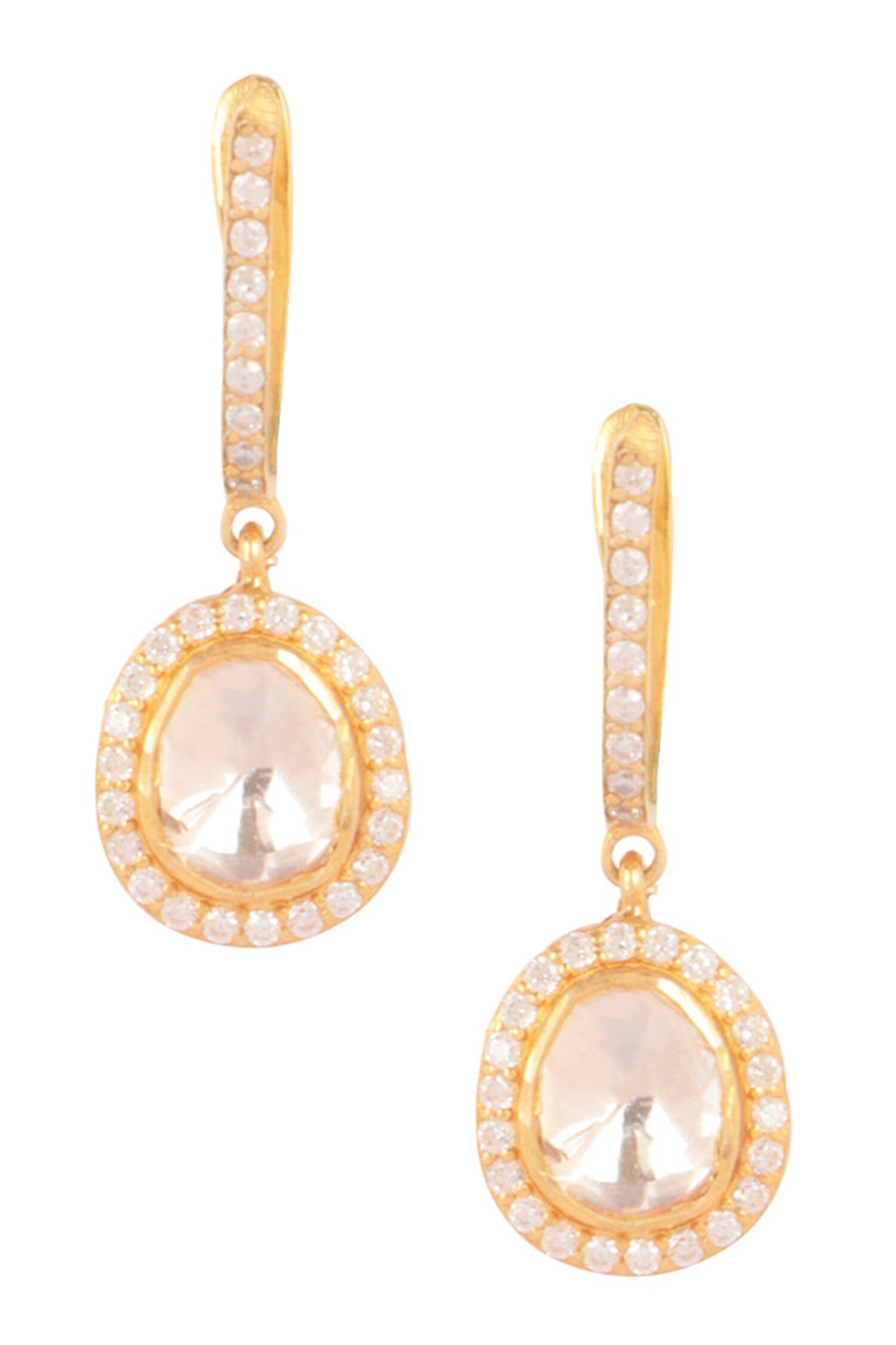 Moissanite Polki Embellished Earrings 