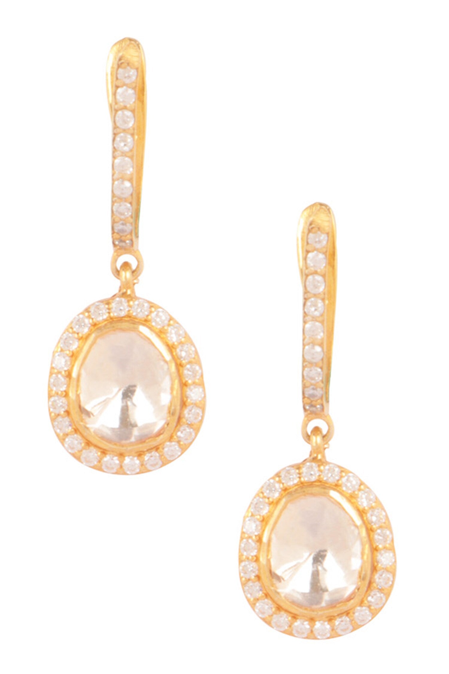Moissanite Polki Embellished Earrings 