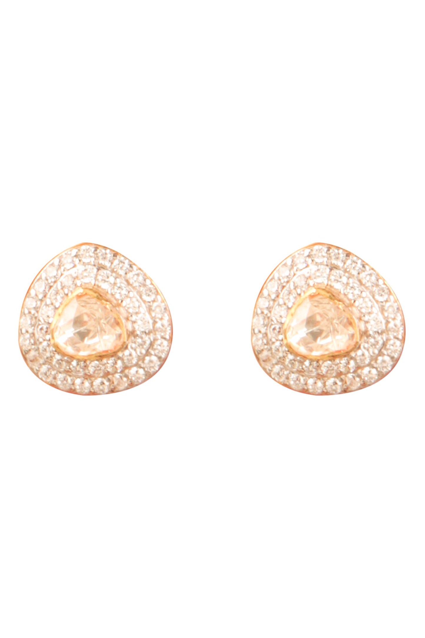 Moissanite Polki Embellished Pendant Set 