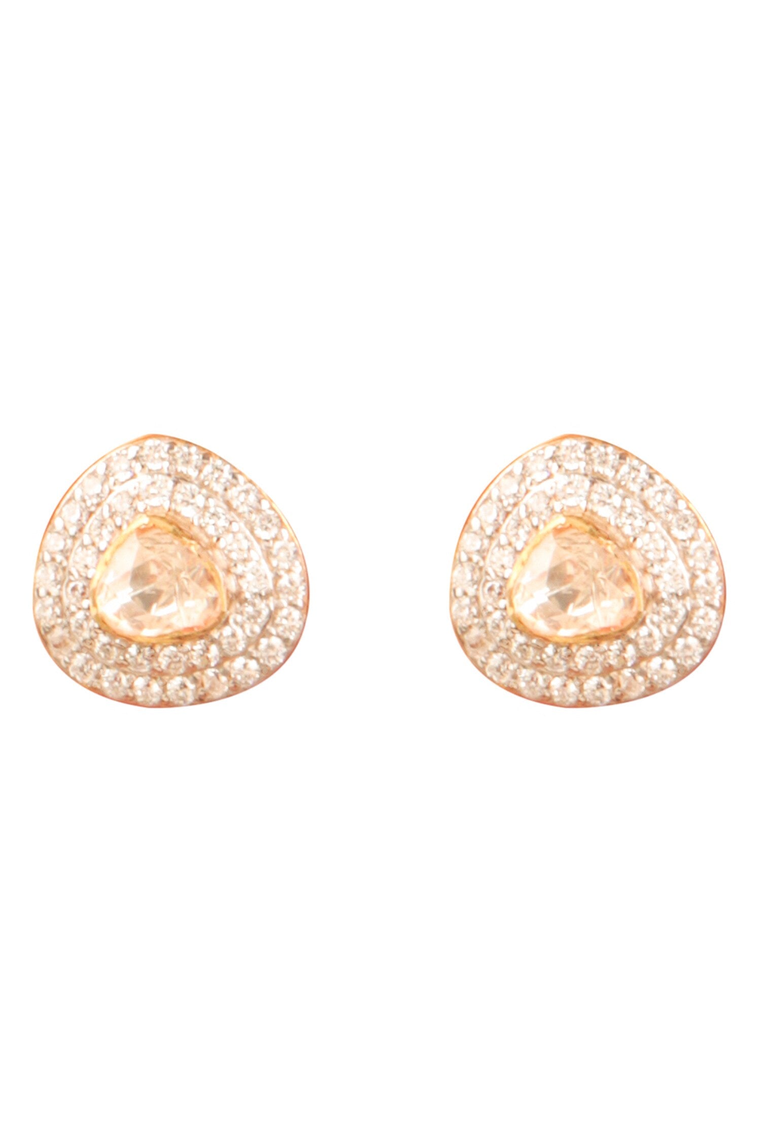 Moissanite Polki Embellished Pendant Set 