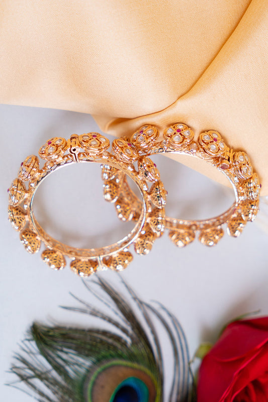 Kundan Studded Kada - Set of 2 