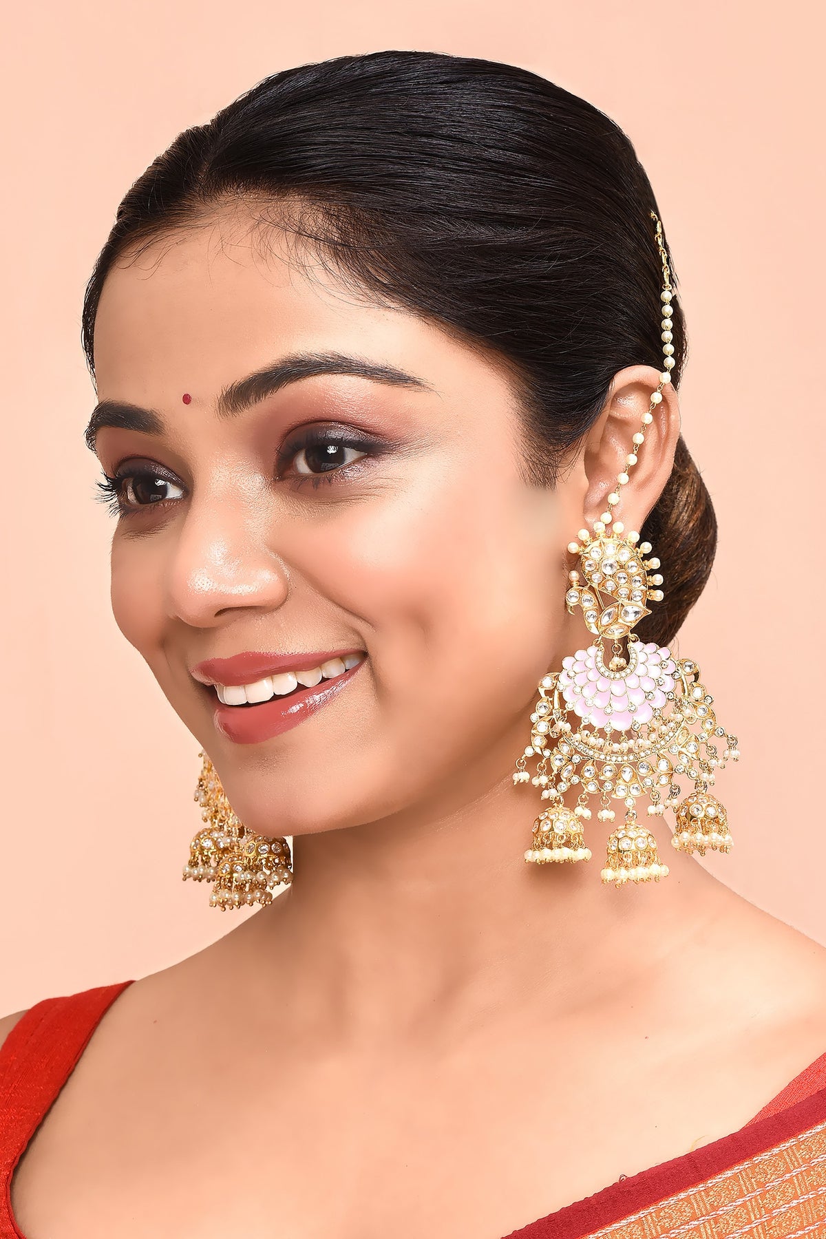 Meenakari Work Chandbalis 