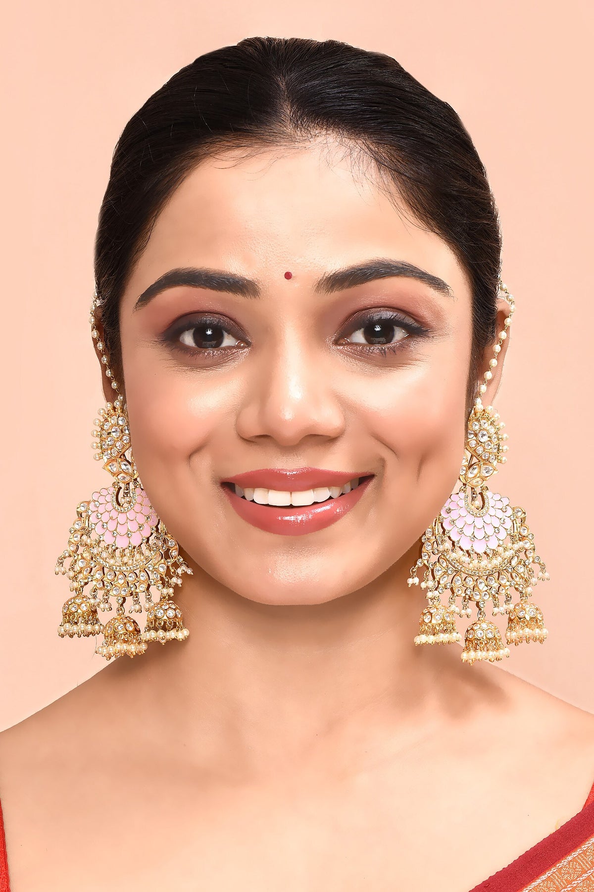 Meenakari Work Chandbalis 