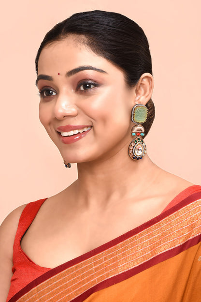 Stone Embellished Earrings 