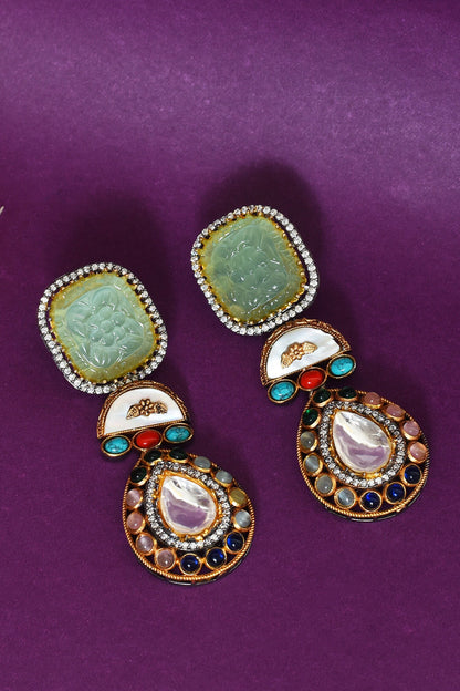 Stone Embellished Earrings 