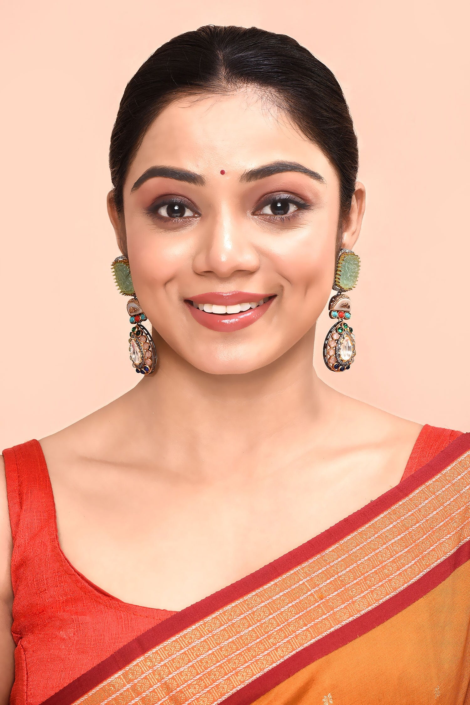 Stone Embellished Earrings 