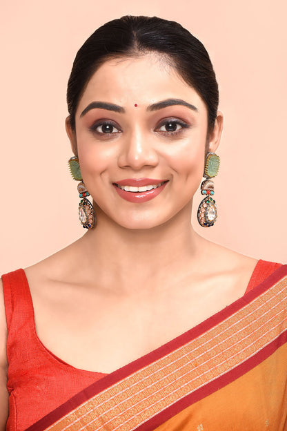 Stone Embellished Earrings 