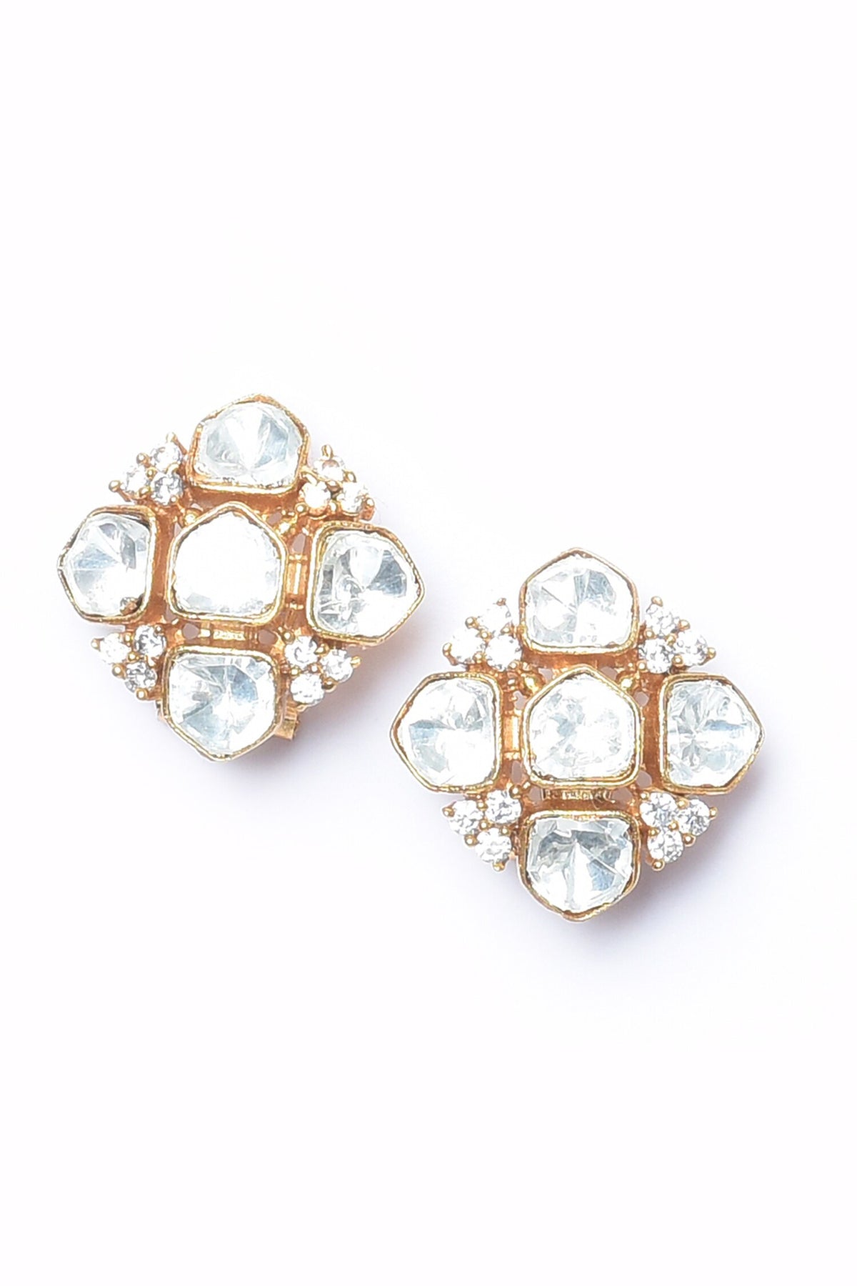 Polki Embellished Stud Earrings 