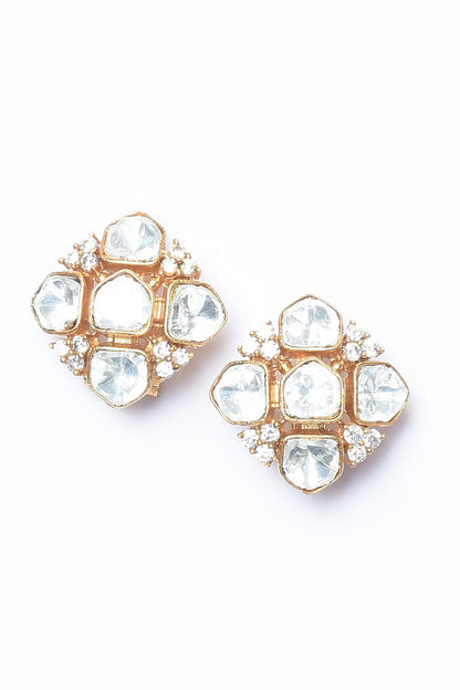 Polki Embellished Stud Earrings 