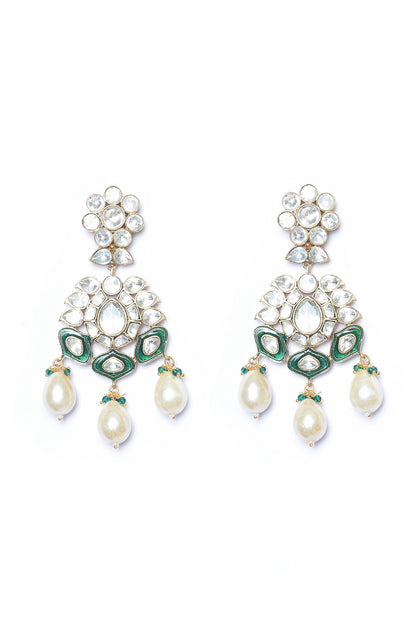 Kundan & Pearl Embellished Earrings 