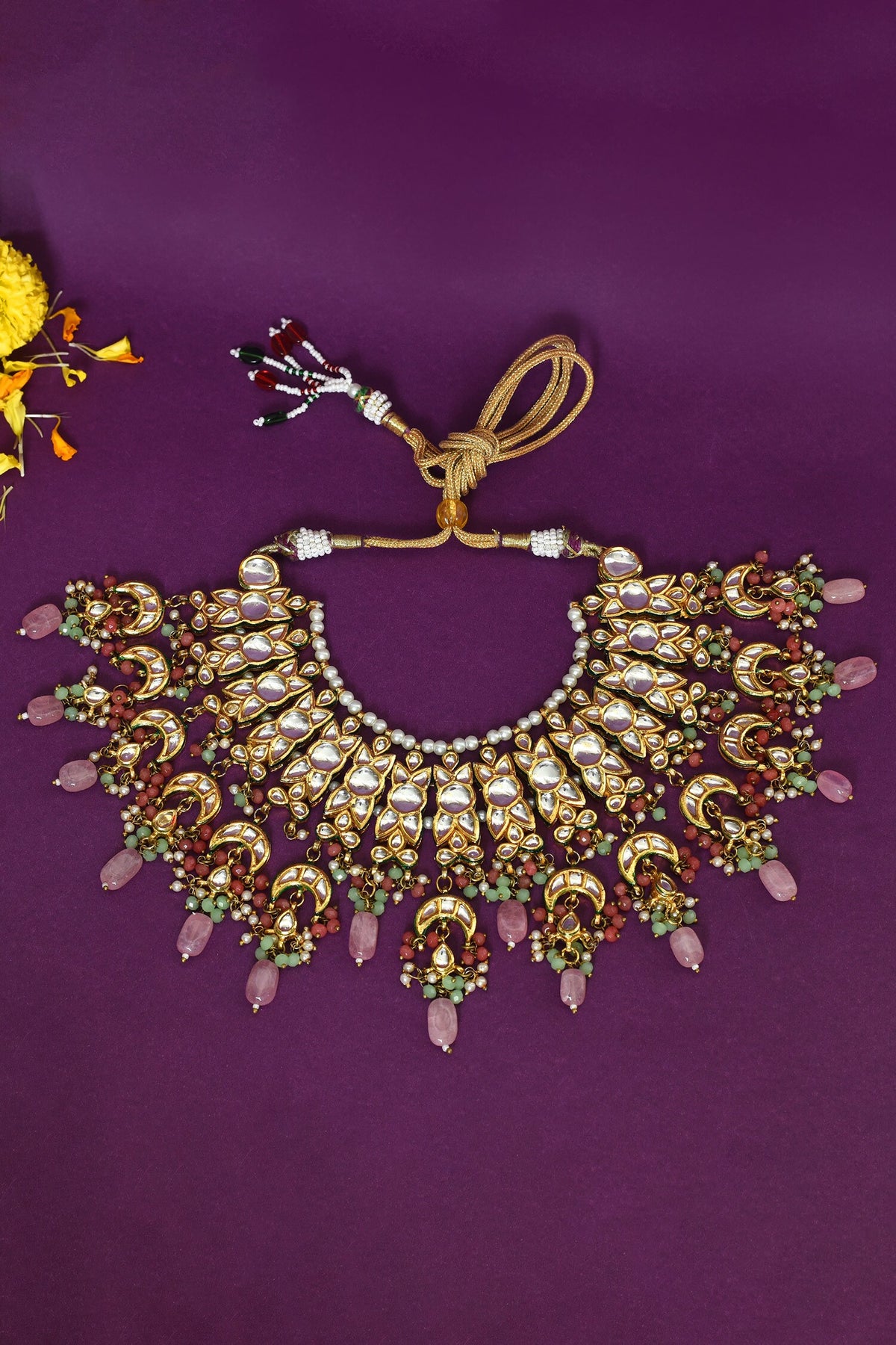 Floral Kundan Studded Choker 