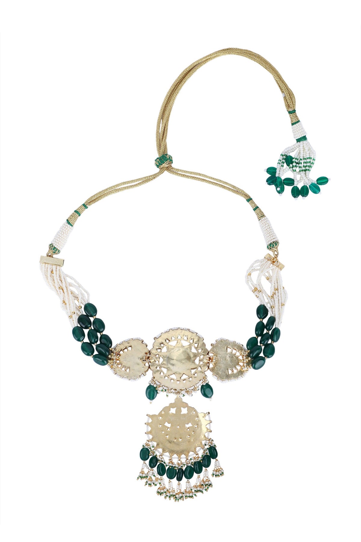 Kundan Embellished Pendant Choker Set 