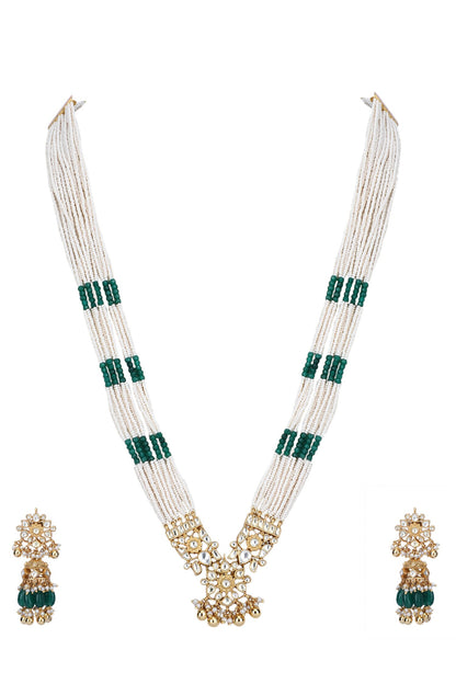 Kundan Embellished Pendant Necklace Set 