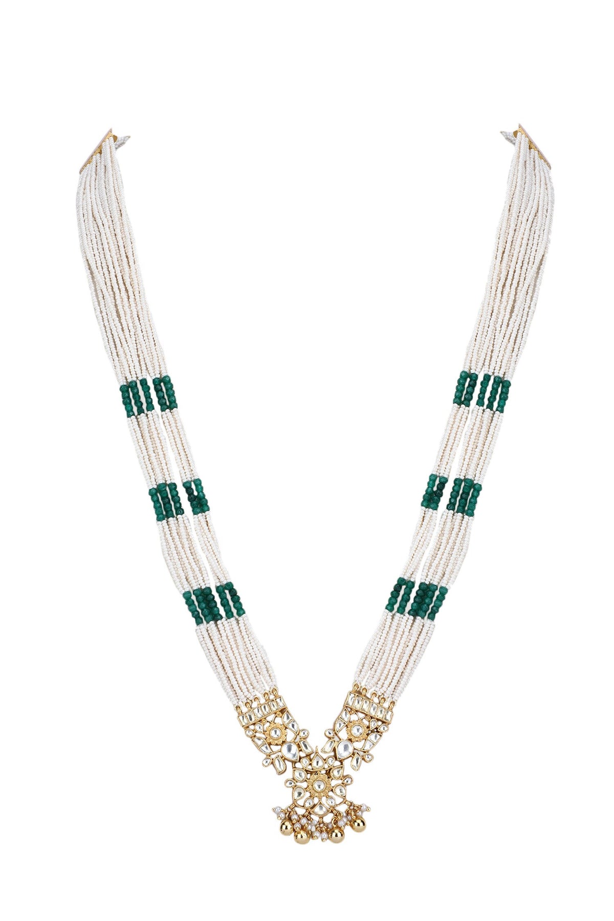 Kundan Embellished Pendant Necklace Set 