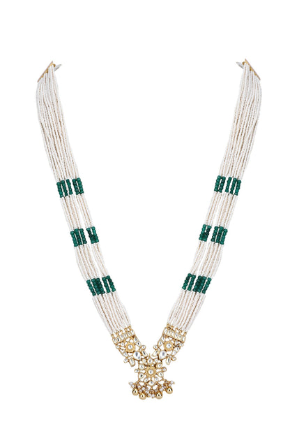 Kundan Embellished Pendant Necklace Set 